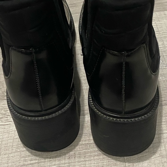 Zara Chelsea Booties Casual Round Toe Chunky Heel Ankle Boots Motorcycle Shoes - Picture 6 of 9